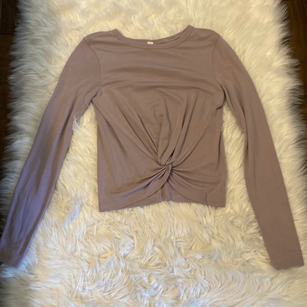 LuLu Lemon long sleeve top with tie in front